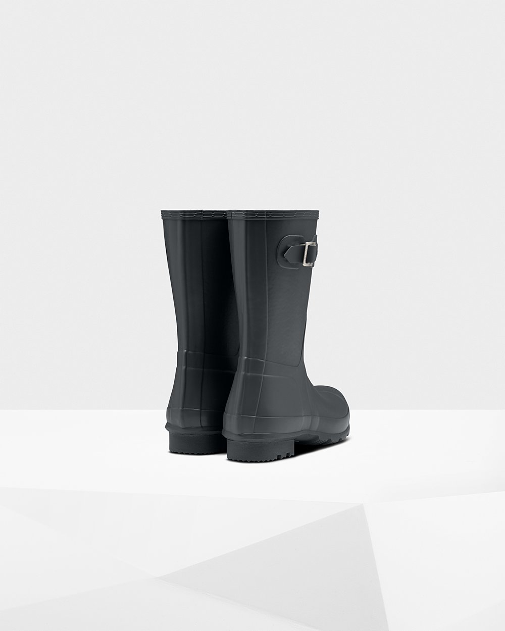 Mens Short Rain Boots - Hunter Original Insulated (63GSTHJBK) - Deep Green